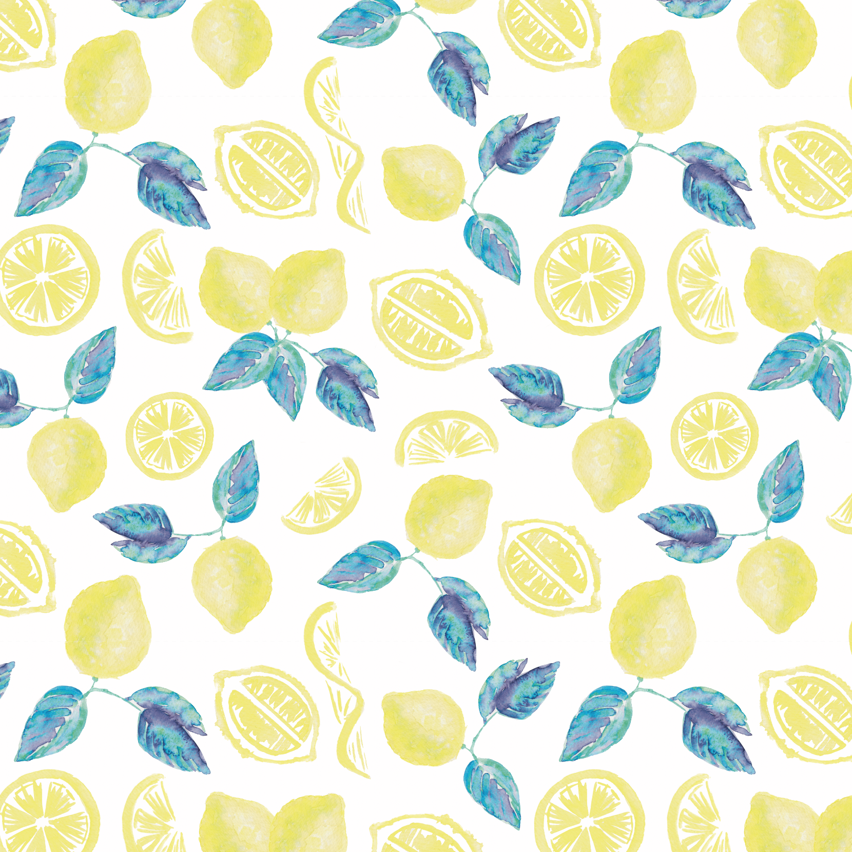 pattern-food-citrus-lemon-yellow:teal-lg inkanotes