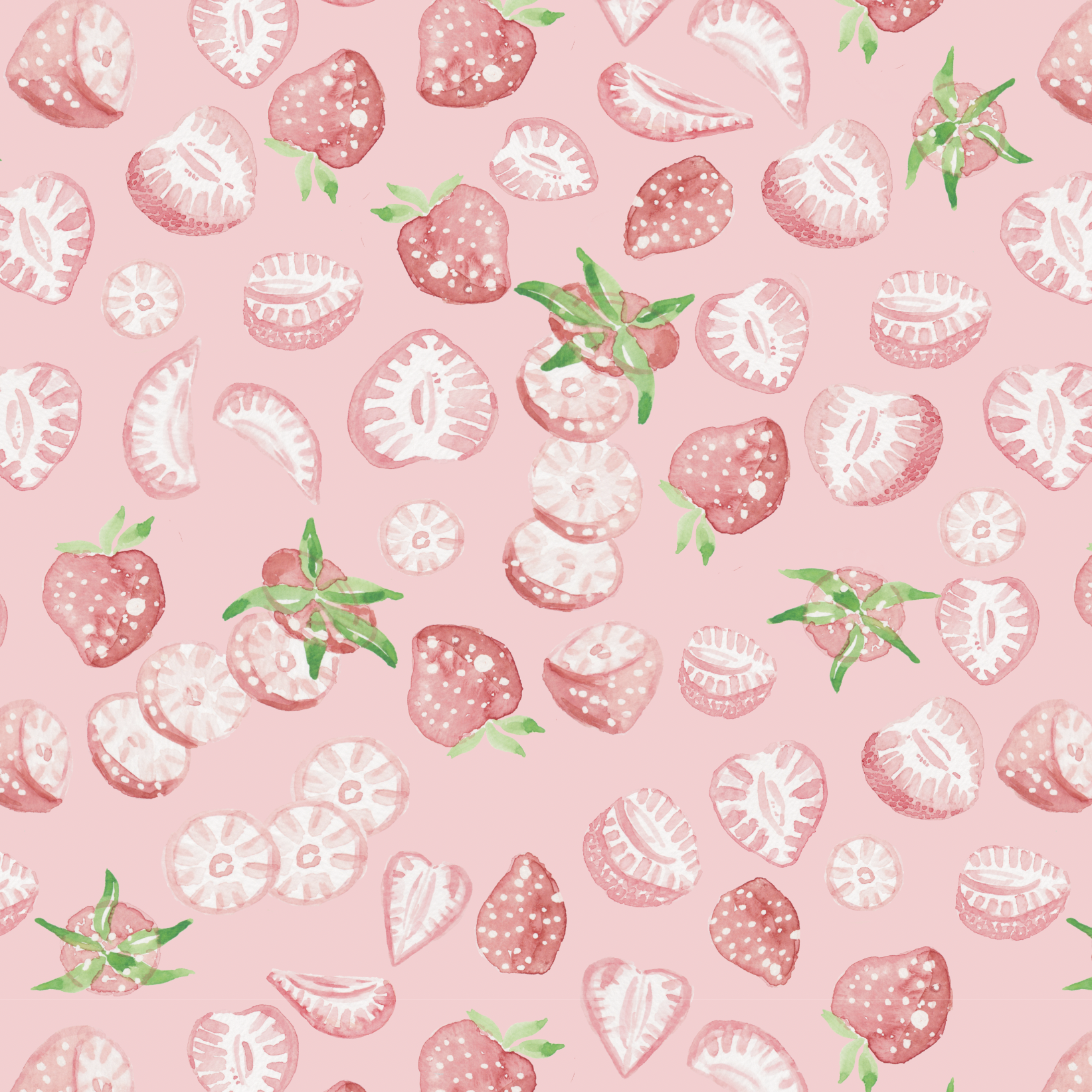 pattern-food-strawberries-pink-inkanotes